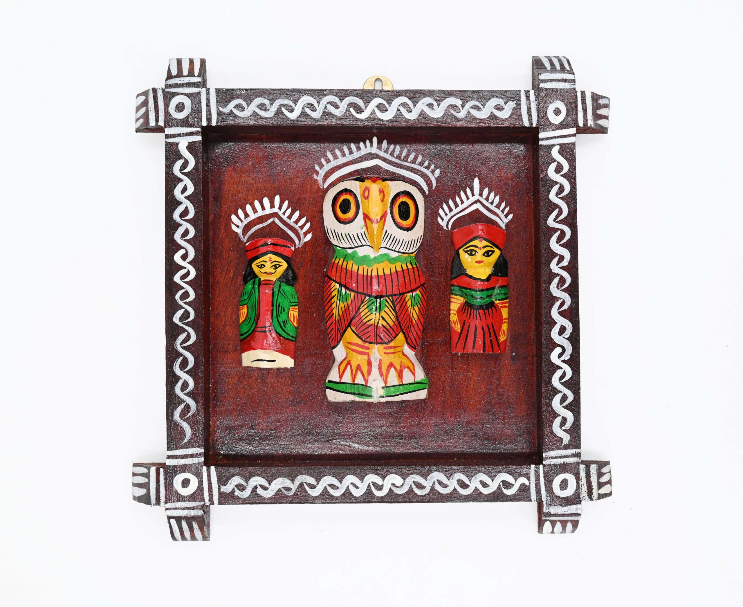 Wooden Frame 1 Owl White + King Queen (AS-WC-0020)